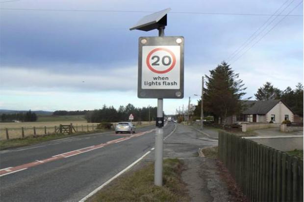 Image of a 20mph speed sign