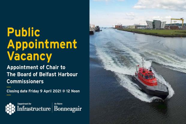 Image for recruitment to Chair for Belfast Harbour Commissioners 2021