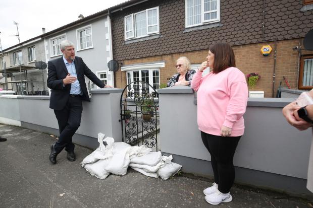 Minister O'Dowd visits Ballycolman Estate