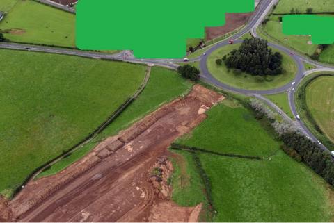 Site clearance works at the A31/A6/B40 Castledawson roundabout