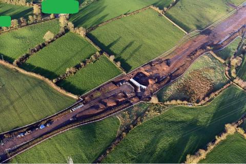 Aerial photograph of work carried out in December 2015 on the A31 Magherafelt Bypass
