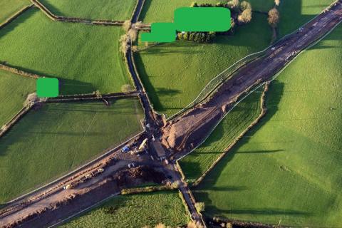 Aerial photograph of work carried out in December 2015 on the A31 Magherafelt Bypass