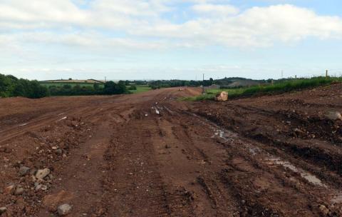   Photograph of on-going work on the A31 Magherafelt Bypass (October 2015)