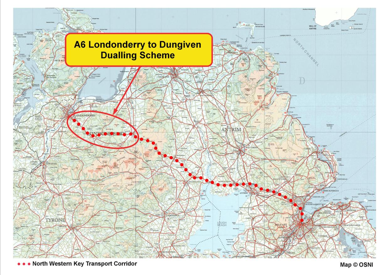 A6 Londonderry to Dungiven - overview | Department for Infrastructure