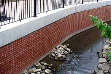 brick clad floodwall image
